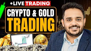 Live Crypto &amp; Gold Analysis and trading || #btc #crypto #gold #forex