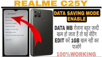 Realme C25Y DATA SAVING MODE ENABLE KAISE KAREN // DATA SAVER ENABLE IN REALME C25Y
