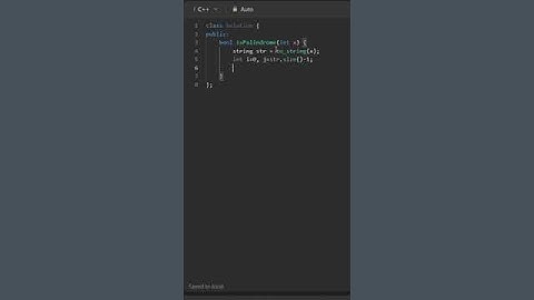 Leetcode Problem 9. Palindrome Number, Coding #Shorts #asmrprogramming