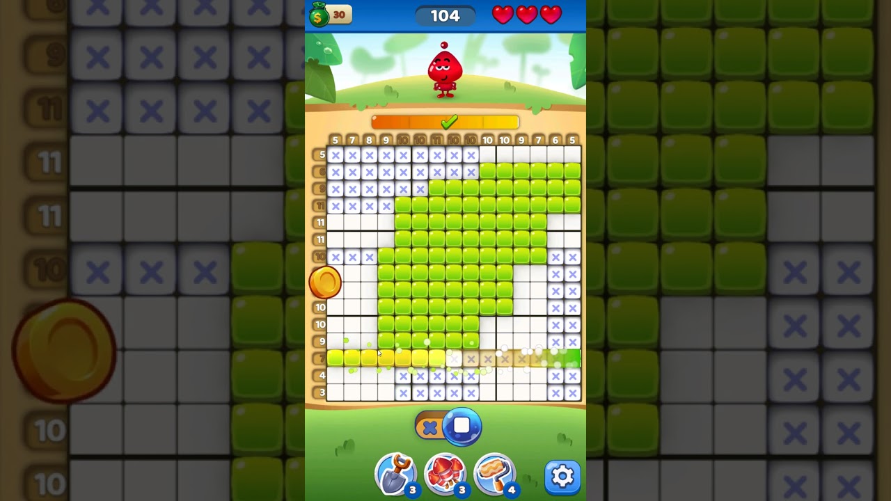 Nono Crossing Picture Nonogram level 104