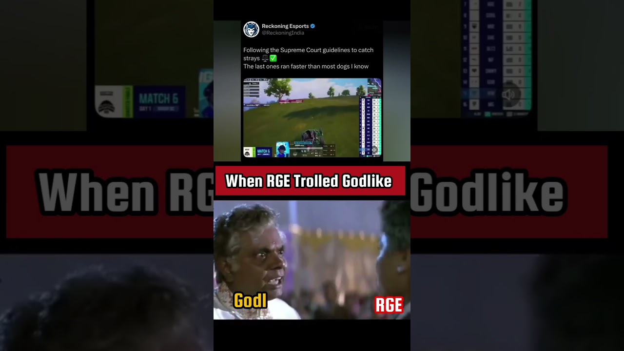 Reckoning Esports Brutally Trolled Godlike 🥵 Comment your opinion 👇 