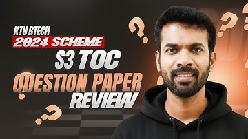 KTU S3 CSE B.Tech TOC 2024 Scheme | Nov 2025 Paper Review & Module-Wise Analysis