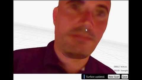 Xbox kinect dots cloud to mesh experiment. ReconstructMe. Selfie 3D.