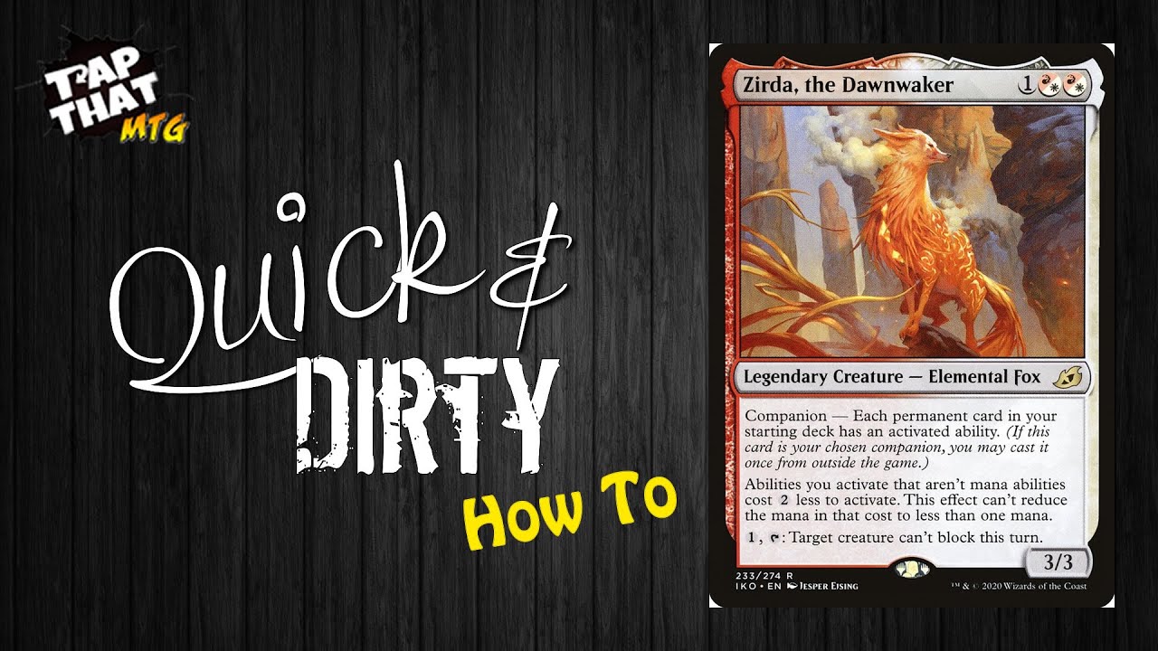 Zirda Quick and Dirty Deep Companion How To - YouTube