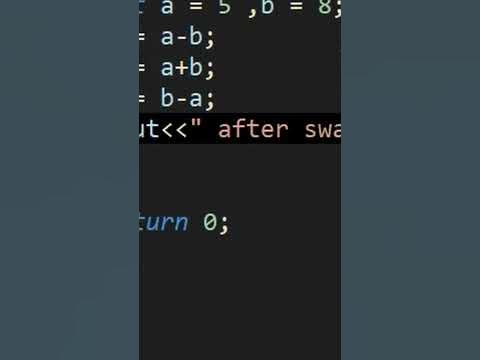 how to swap numbers without using third variable in C++ #programming # ...