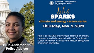 Sparks: Climate and Energy Careers with Milla Anderson ’19