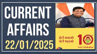 Current Affairs 22 January 2025