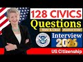 128 Civics Questions and Full Answers for US Citizenship Interview 2025 #n400
