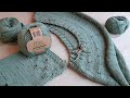 Вязание. ХЛОПКОВЫЙ  джемпер-футболка-топ на круглой кокетке / НАЧАЛО процесса #cottonwood