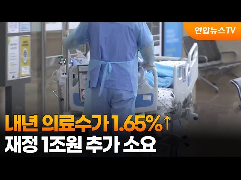 내년 의료수가 1.65%↑…재정 1조원 추가 소요 / 연합뉴스TV (YonhapnewsTV)