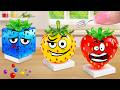 Amazing Fruit Jelly 🍁 How to Make Juicy Mini Rainbow Fruit Jelly 🍁Mini Cake Wonderland