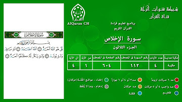 الصفحة ( 604) / سورة الإخلاص /  الجزء الثلاثون
