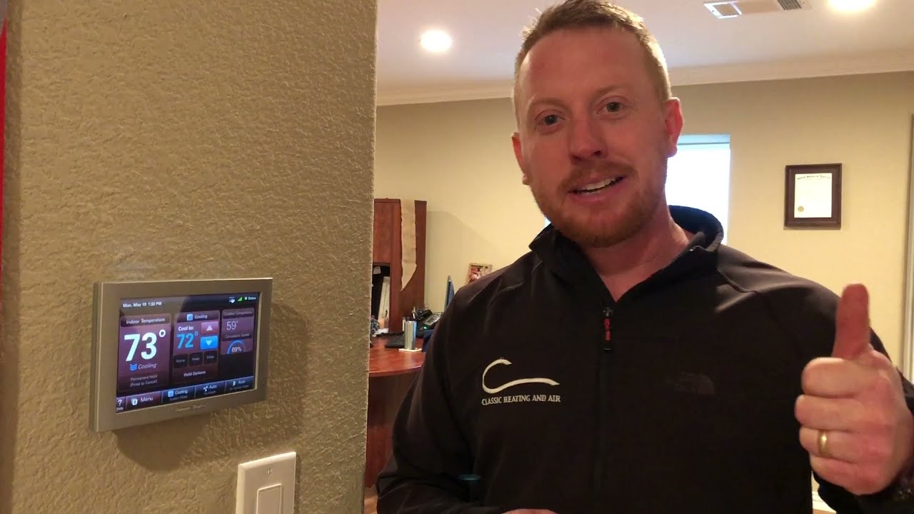 Basic Functions of American Standard Thermostats - YouTube