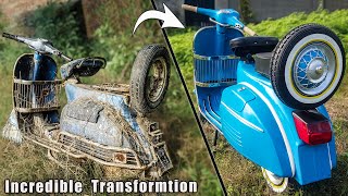 1970s Vespa Scooter, Will it Run after 30 Years ? - Incredible Restoration