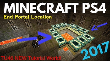 Minecraft PS4: TU46 NEW Tutorial World End Portal Location *2017*