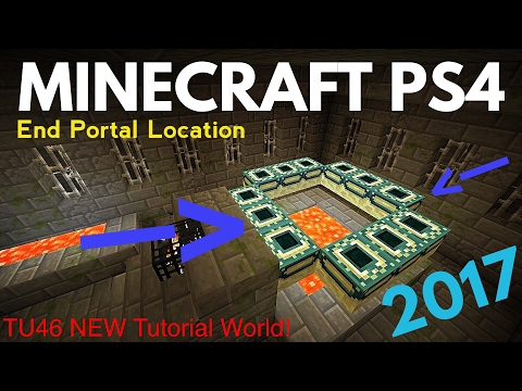 Minecraft PS4: TU46 NEW Tutorial World End Portal Location *2017*