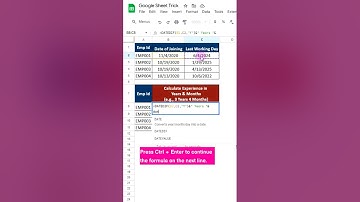 Google Sheets Trick: Calculate Experience in Years & Months!