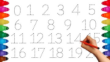그림자 점선 따라 0부터 20까지 숫자 쓰기| 숫자배우기 | learn numbers for kids | write numbers | 반대로세기
