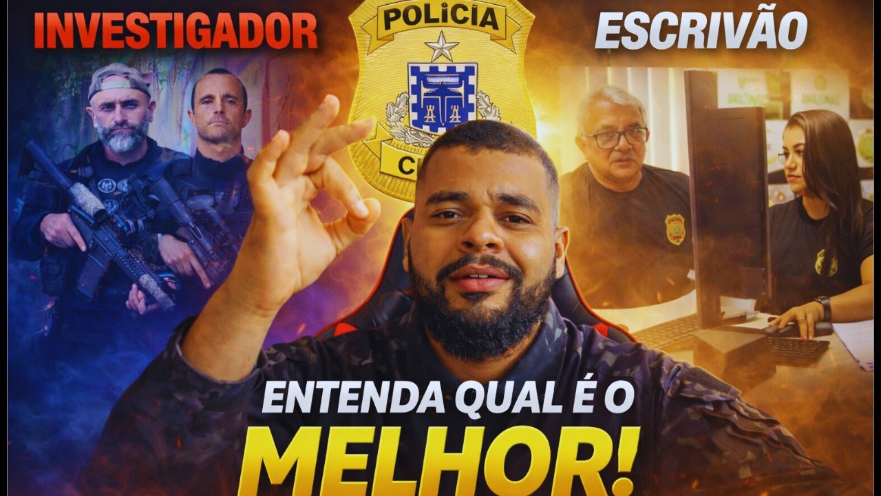 CONCURSO PCBA 2026: ESCRIVÃO OU INVESTIGADOR  - QUAL CARGO É O MAIS FÁCIL DE SER APROVADO?