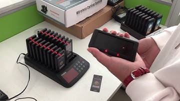 How to pair the pager of Retekess T115 paging system and turn off all of the pagers