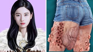 ASMR Remove Big Acne & Worm Infected Leg | Severely Injured Animation