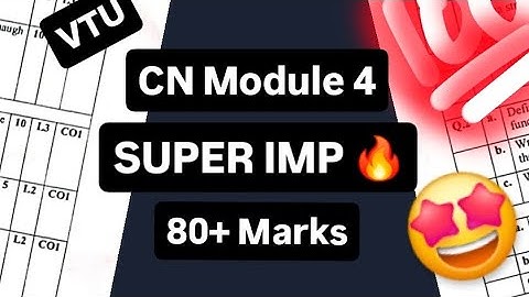 CN MODULE 4 EXAM SUPER IMP 💯🤩 | BCS502 Computer Network | 22 Scheme VTU 5th SEM CSE #vtu #cse #exams
