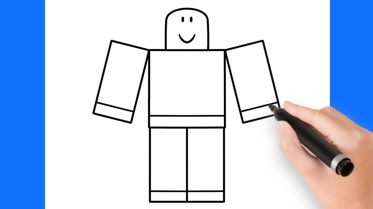 How to Draw Noob from Roblox (Roblox) Step by Step