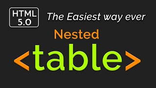 Nested Table in HTML | How to make Nested table in Html 5 (Hindi/Urdu)