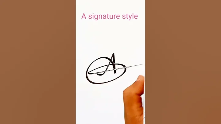 Letter A signature style#shorts