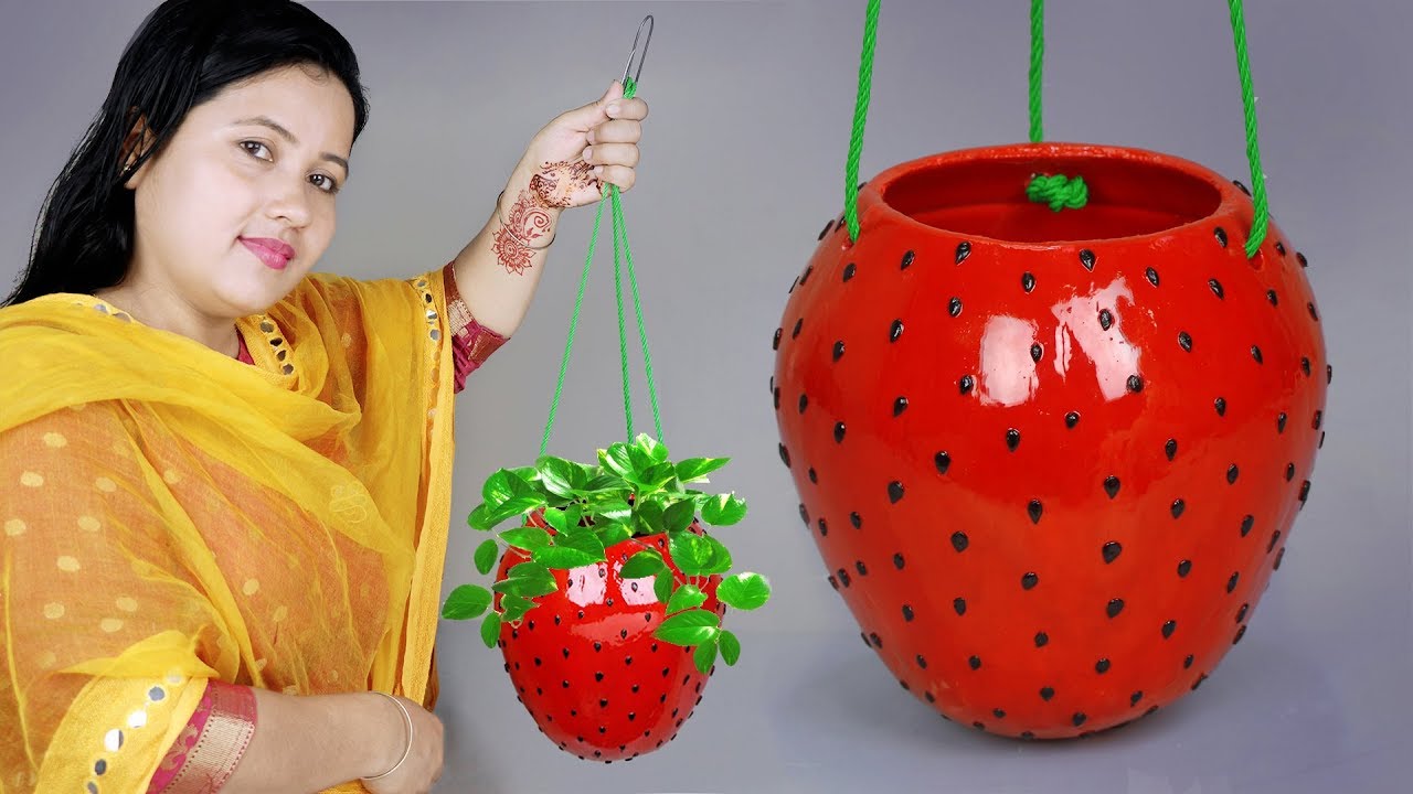 Hanging flower vase || Hanging tree pot at home || Decorative Showpiece