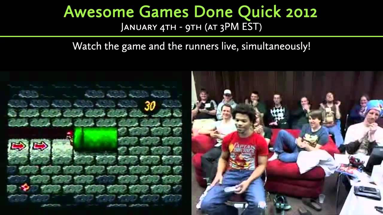 Speed Demos Archive 'Awesome Games Done Quick' Charity Marathon 2012 promo