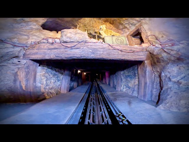 Big Grizzly Mountain Runaway Mine Cars 夕方と夜 on-ride POV