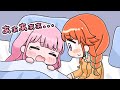 【手描き】お泊まりの時にカリオペが寝言をよく言うことを知ったキアラ【森カリオペ/小鳥遊キアラ/ホロライブEN】【切り抜き漫画】