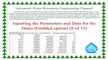Inputting the Parameters and Data for the Dams, Gridded option 9 of 13