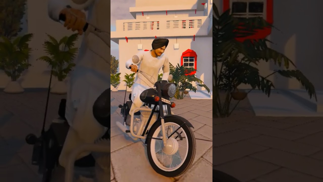 Sidhu moose Wala bullet stunt #gta #sidhu #bullet350 #shortsviral