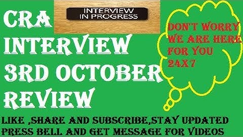 DMRC CRA INTERVIEW REVIEW