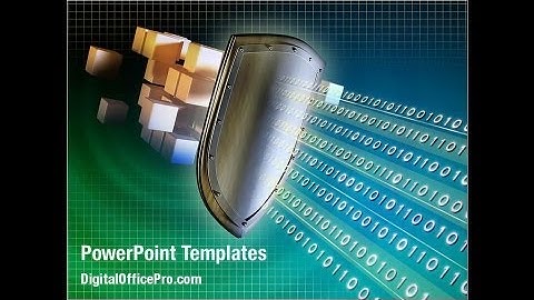Data Security PowerPoint Template Backgrounds - DigitalOfficePro #01879