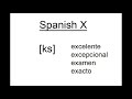 Spanish Pronunciation 010 X Spanish Pronunciation 010 X