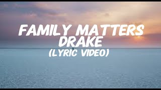 Drake- Family Matters (Lyric Video) Kendrick Lamar Diss