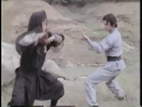 Shaolin Challenges Ninja - Gordon Liu vs. japanese crab technique!