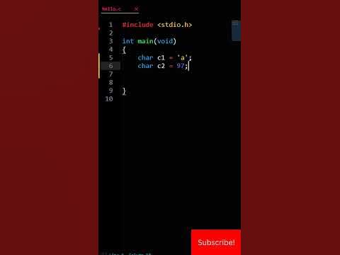 Char Data Type in C | C Tutorial For Beginners - YouTube
