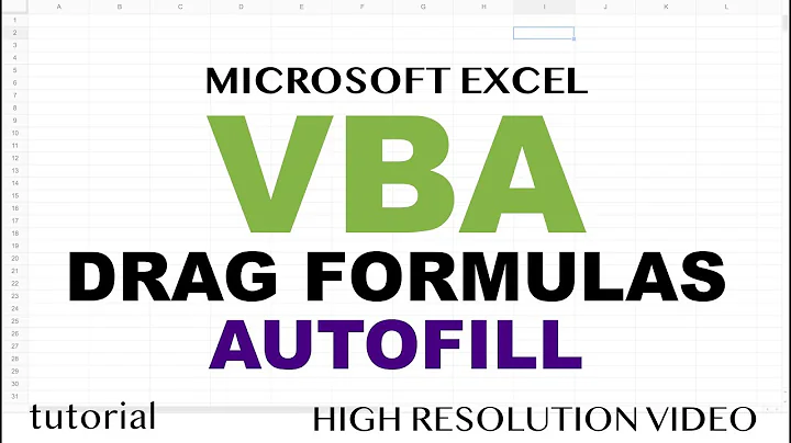 Excel VBA - Drag Down Formula (Autofill) to Last Row of Data - Part 6