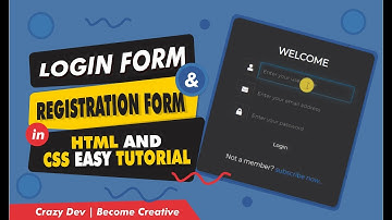 Unlock Your Creativity: Easy Tutorial for Login & Registration Forms in HTML and CSS