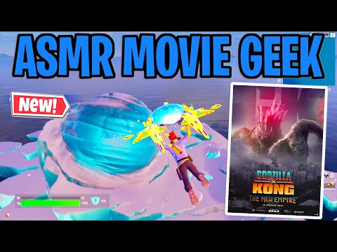 ASMR Movie Geek 😴🍿 Godzilla x Kong The New Empire Relaxing Review Gum Chewing 🎧 Fortnite Whispering💤