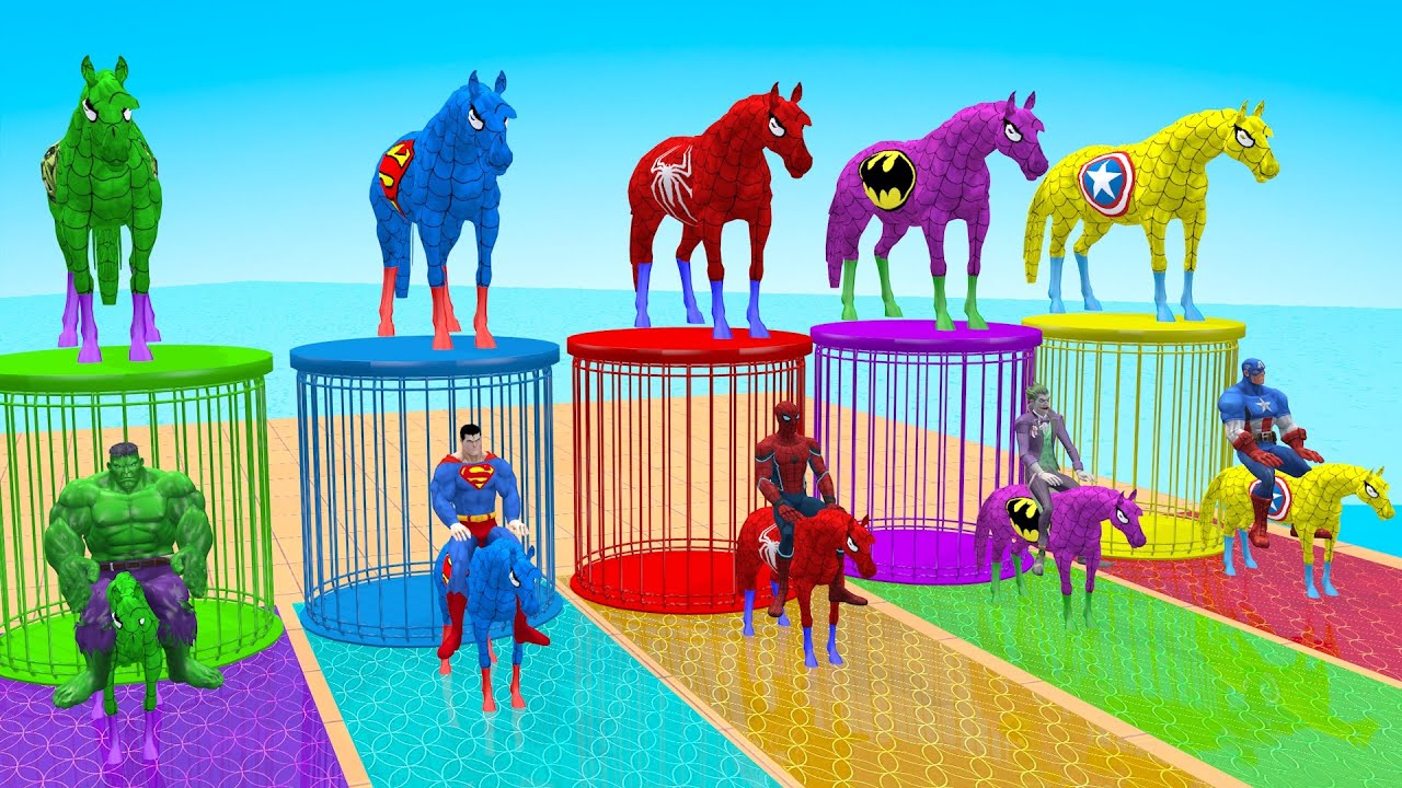 Long Slide Game With Cow Elephant Gorilla Hippopotamus Tiger 3d Animal Game Funny 3d Animals