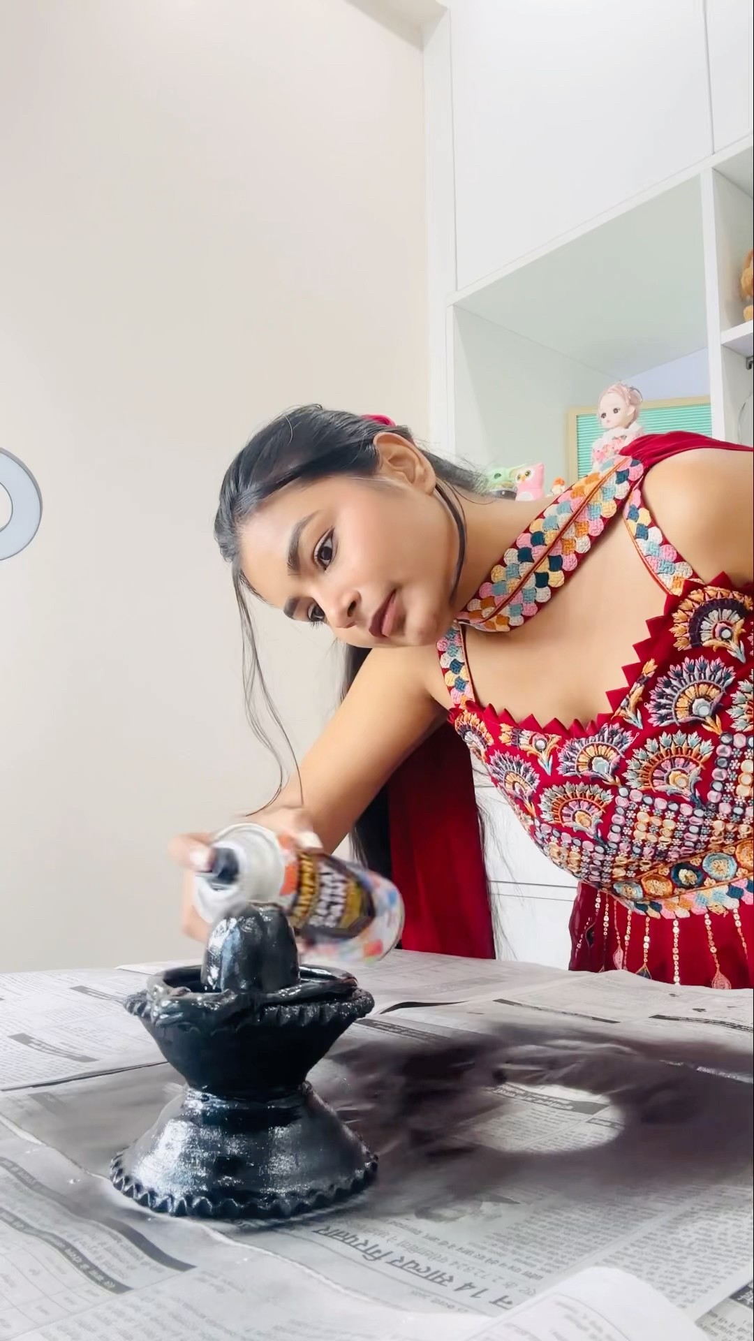 DIY Shivling ? #crafteraditi #clayart #DIY #shorts #handmade #mahashivratri ​⁠@CrafterAditi