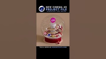 Cinema 4D Snowglobe 🎄 C4D + Redshift Project File