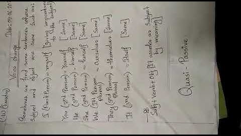 Voice Change in assertive form(Quasi-passive)