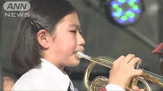 小学生バンドが演奏披露　常総市で復興イベント(15/11/22)