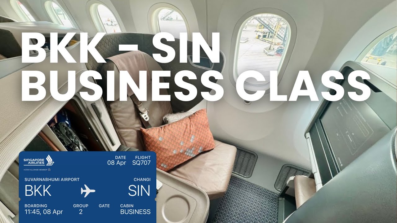 Flying Singapore Airlines [Regional 787-10 Business Class] BKK to SIN [Review]